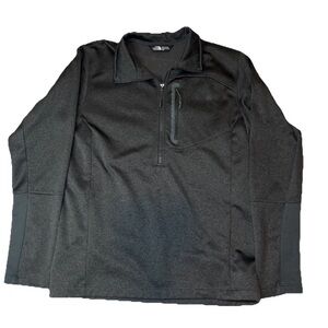 The North Face Pullover Mens Medium Charcoal Sweater Fleece 1/4 Zip